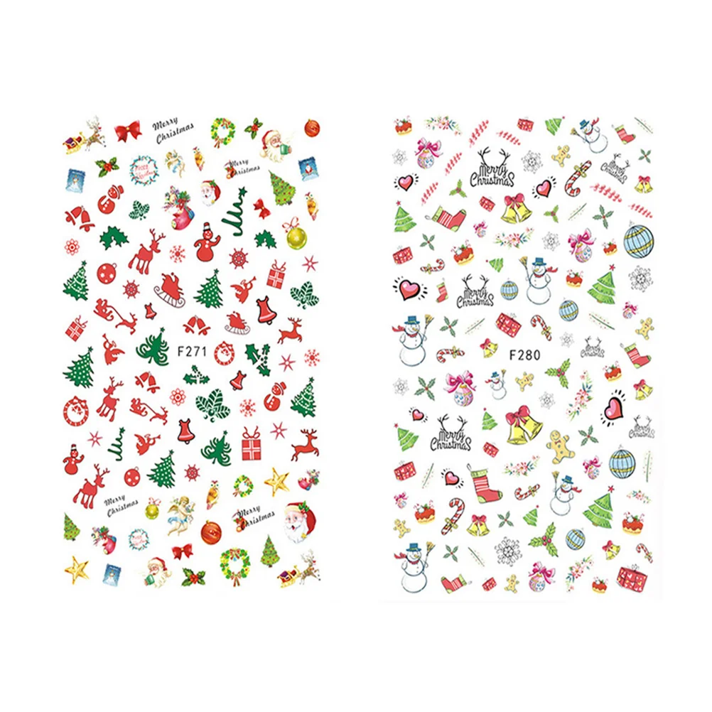 2Pcs Nail Stickers 3D Self- Adhesive Stickers Santa Claus Reindeer X- mas Tree Bells Snowflakes Decals for
2Pcs Nail Stickers 3D Self- Adhesive Stickers Santa Claus Reindeer X- mas Tree Bells Snowflakes Decals for