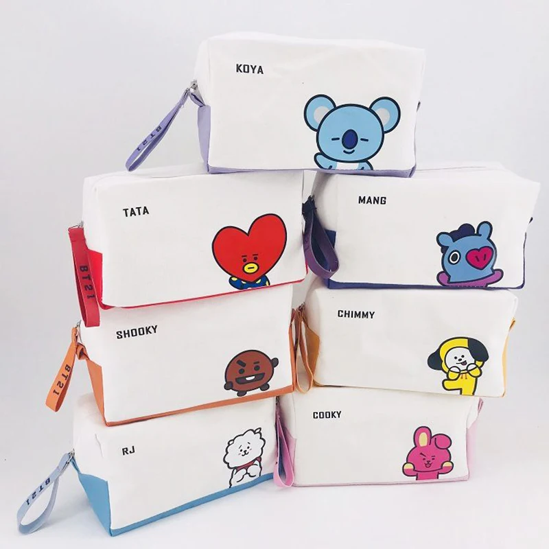 Kpop Bt21 косметичка Bts аниме персонажи Tata Chimmy Женская портативная Косметика Сумки-органайзеры вместительные сумки для хранения
Kpop Bt21 косметичка Bts аниме персонажи Tata Chimmy Женская портативная Косметика Сумки-органайзеры вместительные сумки для хранения
