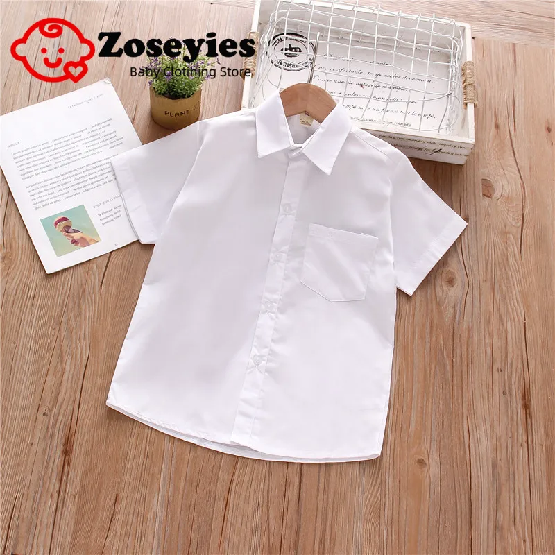 Boys' Top Summer New Children'S Clothing Simple Stand-Up Tie Pocket Solid Color Shirt School Student Performance Clothing
Boys' Top Summer New Children'S Clothing Simple Stand-Up Tie Pocket Solid Color Shirt School Student Performance Clothing