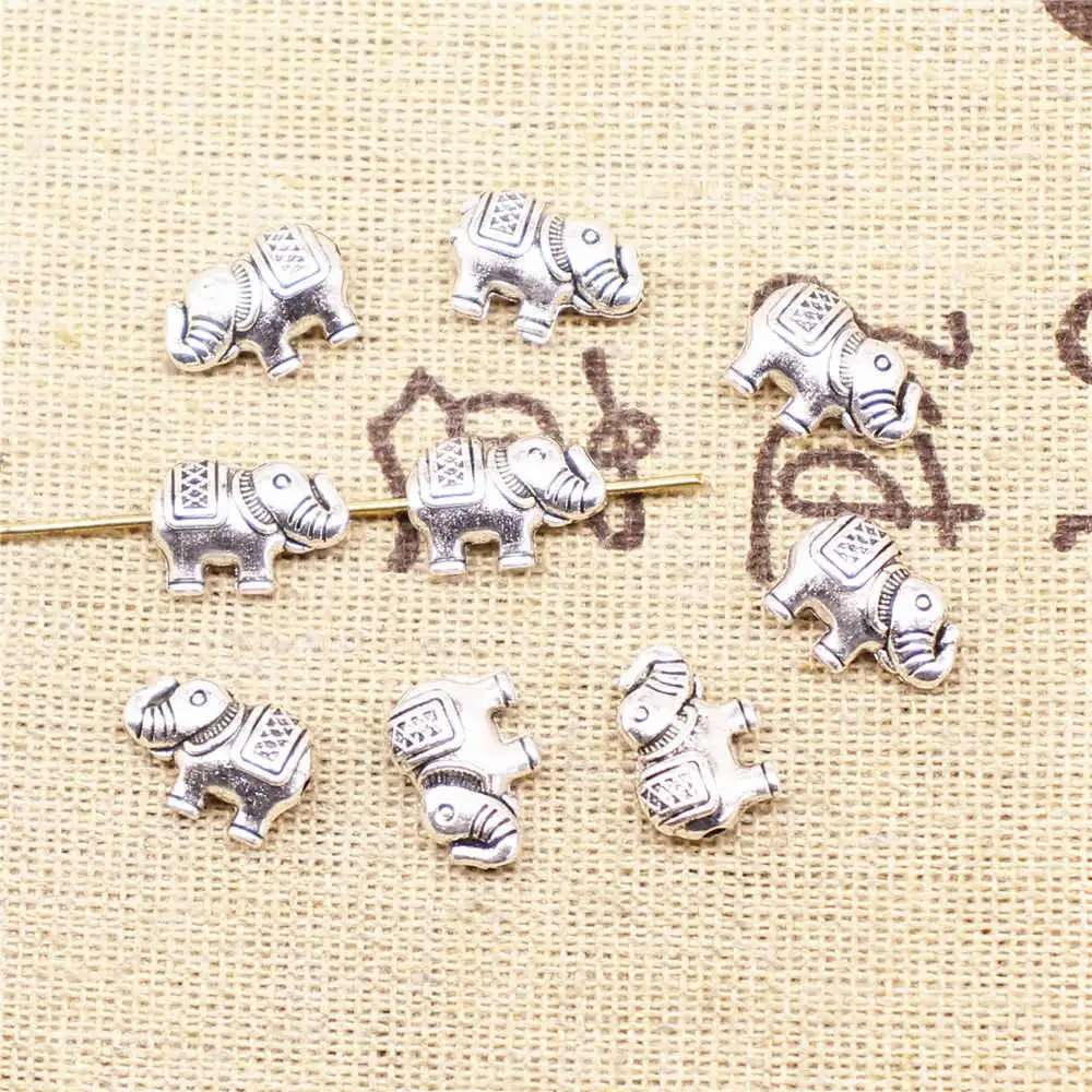 Little Elephant Small Hole Beads Supplies For Jewelry Children Diy 9X12mm Antique Silver Color 20 Pieces
Little Elephant Small Hole Beads Supplies For Jewelry Children Diy 9X12mm Antique Silver Color 20 Pieces