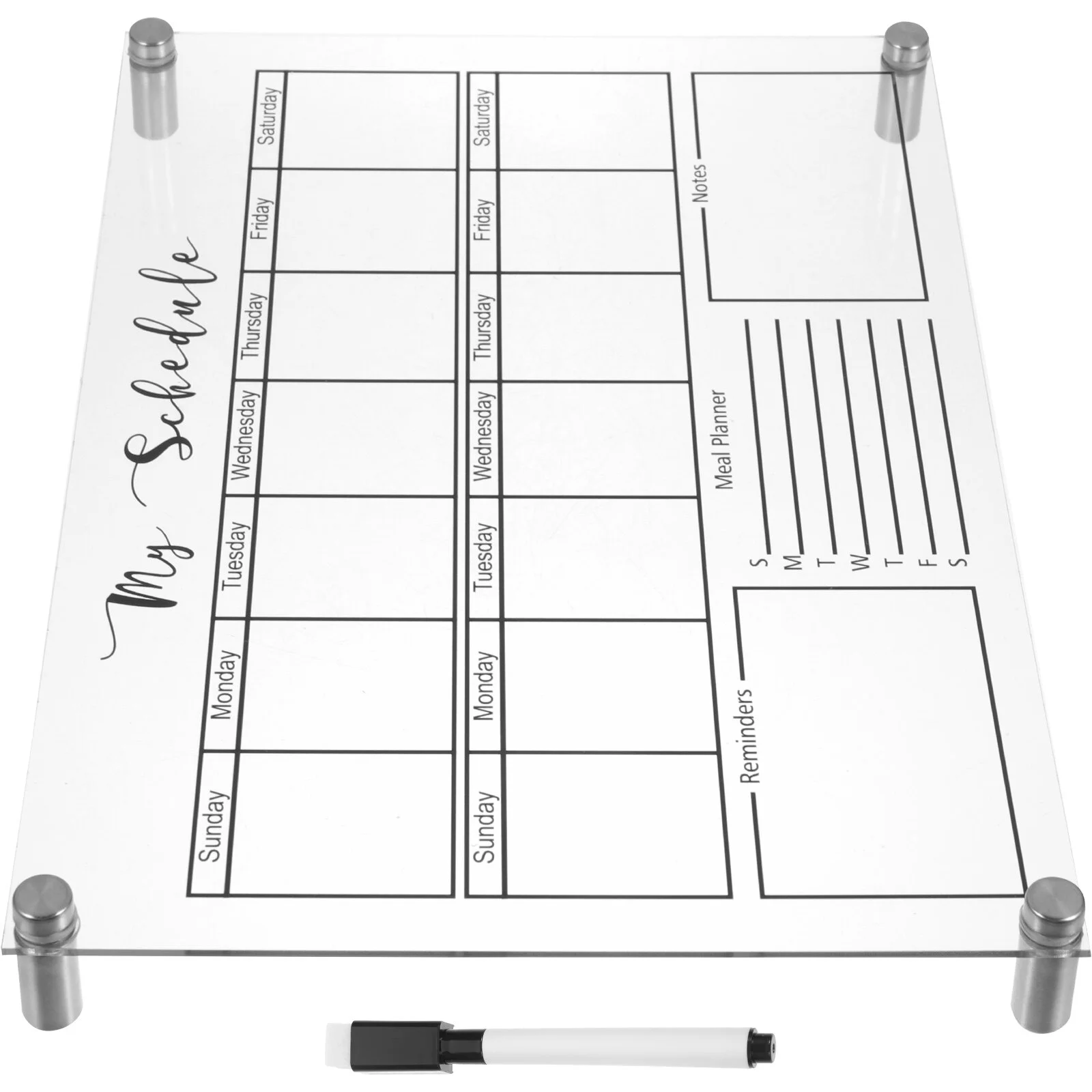 Weekly Planner Board Glass Whiteboard Desk Clear Dry Erase Erasable Boards Acrylic Sheet Small Desktop Marker Office Magnetic
Weekly Planner Board Glass Whiteboard Desk Clear Dry Erase Erasable Boards Acrylic Sheet Small Desktop Marker Office Magnetic