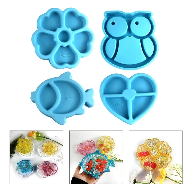 Box Resin Mold Flower Heart Fish Shape Small Jar Epoxy Resin Casting Mould DIY-Ashtray Jewelry Trinket-Containers Mold 
Box Resin Mold Flower Heart Fish Shape Small Jar Epoxy Resin Casting Mould DIY-Ashtray Jewelry Trinket-Containers Mold