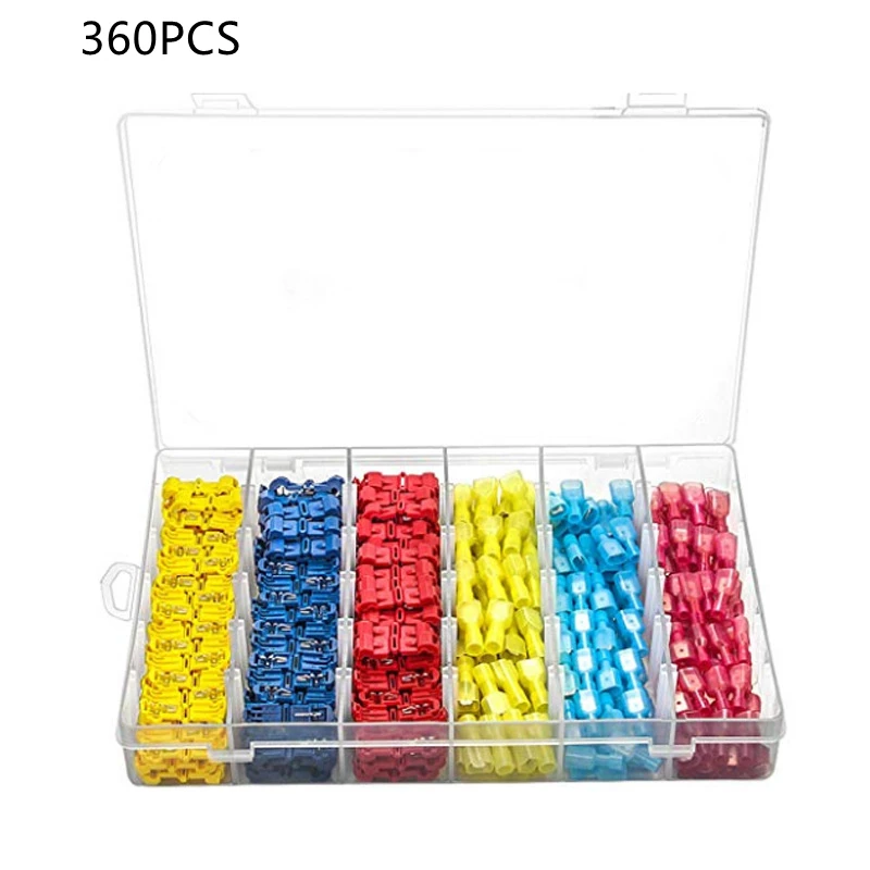 360pcs Quick Electrical Cable Connectors Snap Splice Lock Wire Terminal Crimp Wire Connector Waterproof Electric Connector
360pcs Quick Electrical Cable Connectors Snap Splice Lock Wire Terminal Crimp Wire Connector Waterproof Electric Connector