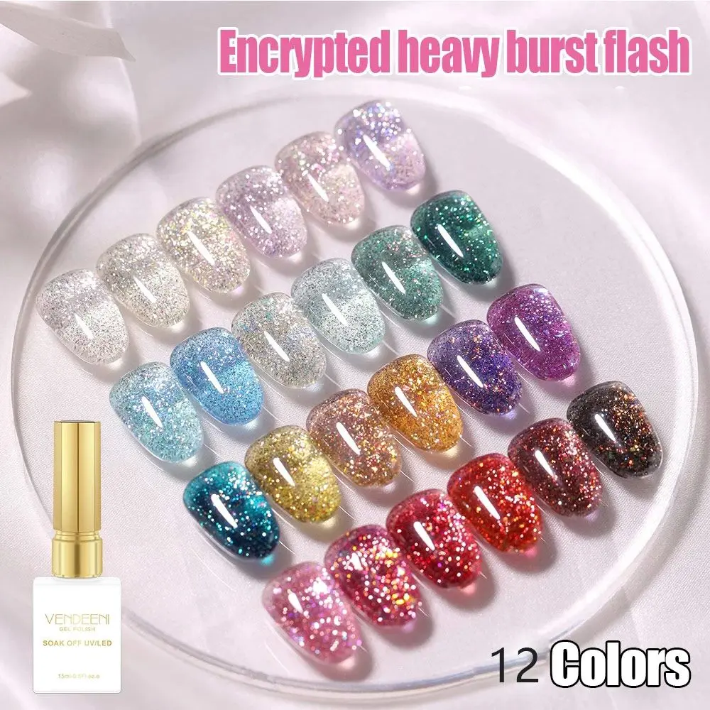 15ml Colorful High Density Sparkling Varnish Reflective Glitter Gel Nail Polish Phototherapy Glue Soak Off UV LED Gel
15ml Colorful High Density Sparkling Varnish Reflective Glitter Gel Nail Polish Phototherapy Glue Soak Off UV LED Gel