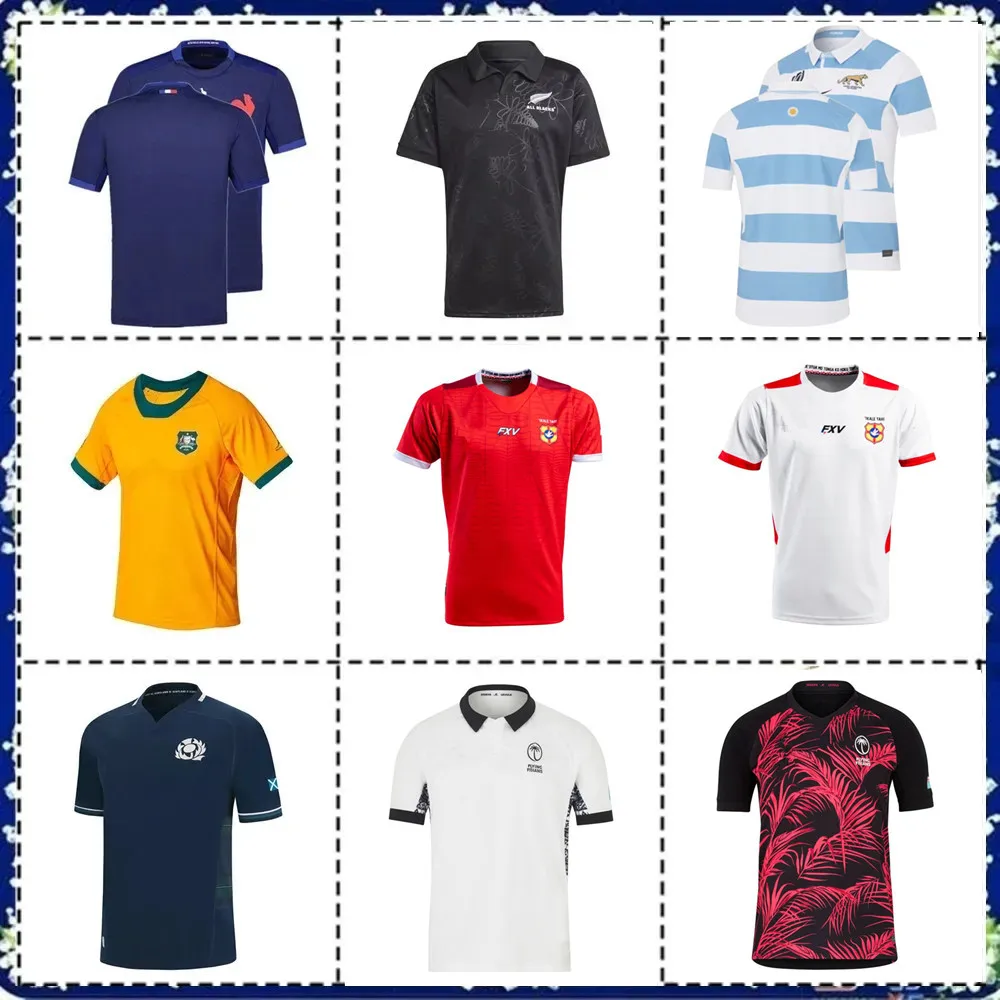 

2023 Fiji Domicile TONGA RUGBY Jersey Shirt Japan France 2023/2024 SCOTLAND ARGENTINA RUGBY JERSEYS Custom name and number