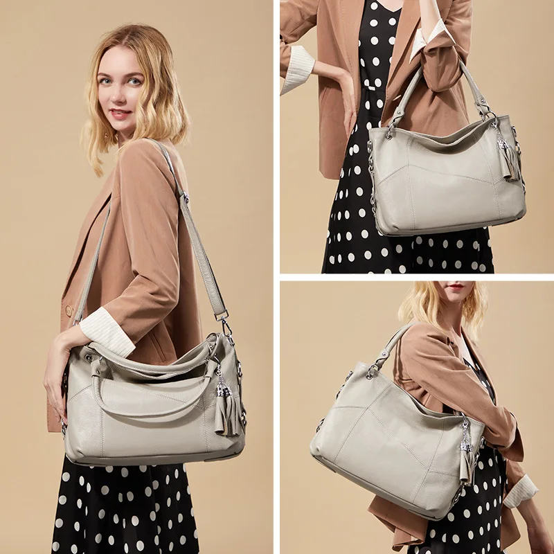 Women's Bag Trend Tote Bags for Women Shoulder Bag Cow Leather Female Big Capacity Black Gray Casual Daily Handbag Gift for Mom
Women's Bag Trend Tote Bags for Women Shoulder Bag Cow Leather Female Big Capacity Black Gray Casual Daily Handbag Gift for Mom