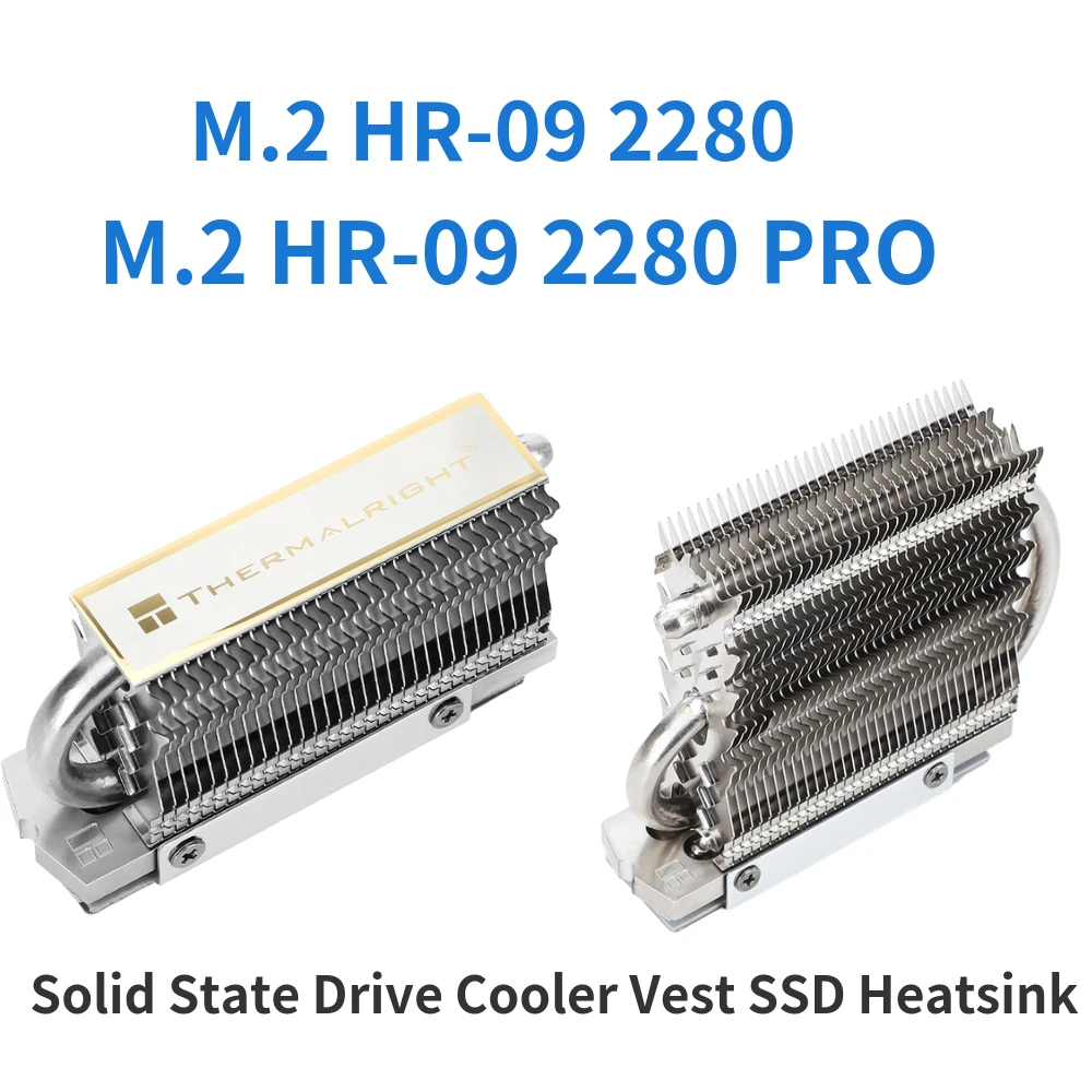 

Thermalright HR-09 /HR-09 2280 PRO M.2 Solid State Drive AGHP Heat Pipe Radiator SSD Cooler Fully Electroplated SSD Cooler New