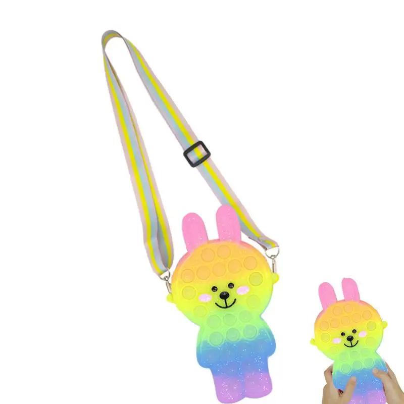 Rainbow Rabbit Shaped Bag For Girls Pop Antistress Toys Silicone Push Bubble Bag Crossbody Handbag Coin Pouch Purse For Kids
Rainbow Rabbit Shaped Bag For Girls Pop Antistress Toys Silicone Push Bubble Bag Crossbody Handbag Coin Pouch Purse For Kids
