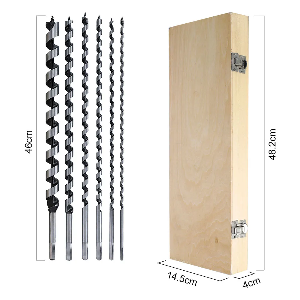 6Pcs Wood Drill Bits Set Auger Boring 460MM Long Timber Carpentry Wood Drills For Hand Electric Drill Power Tool Accessories
6Pcs Wood Drill Bits Set Auger Boring 460MM Long Timber Carpentry Wood Drills For Hand Electric Drill Power Tool Accessories