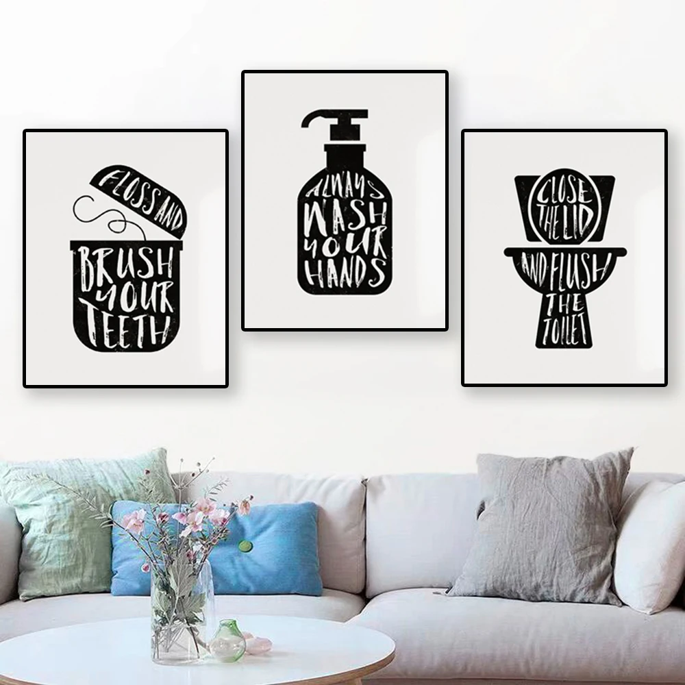 Funny Bathroom Wash Hand Sign Poster Nordic Black White Quote Art Prints Home Decoration Toilet Canvas Painting Humour Pictures
Funny Bathroom Wash Hand Sign Poster Nordic Black White Quote Art Prints Home Decoration Toilet Canvas Painting Humour Pictures