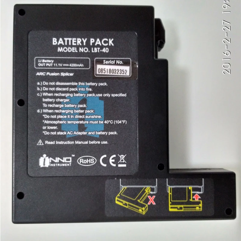 VIEW5 VIEW3 IFS15 Original LBT-40 LBT52 Lithium Battery Charging Board Fiber Fusion Splicer Battery
VIEW5 VIEW3 IFS15 Original LBT-40 LBT52 Lithium Battery Charging Board Fiber Fusion Splicer Battery