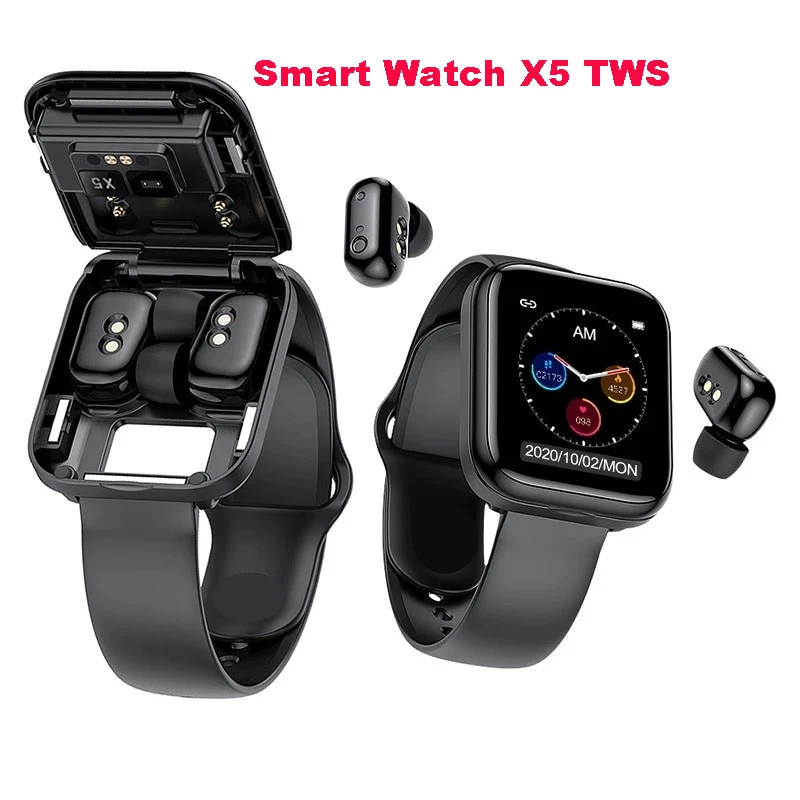Умные часы X5 TWS, Bluetooth-гарнитура, беспроводные наушники, два в одном, 1,54 дюйма, звонки, музыка, спортивные модные Смарт-часы Android IOS
Умные часы X5 TWS, Bluetooth-гарнитура, беспроводные наушники, два в одном, 1,54 дюйма, звонки, музыка, спортивные модные Смарт-часы Android IOS