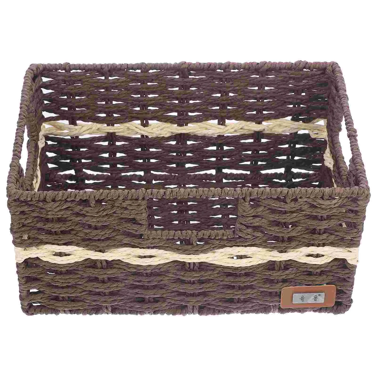 Straw Storage Basket Woven Lid Table Sundries Container Bin Multipurpose Desktop Organizer
Straw Storage Basket Woven Lid Table Sundries Container Bin Multipurpose Desktop Organizer