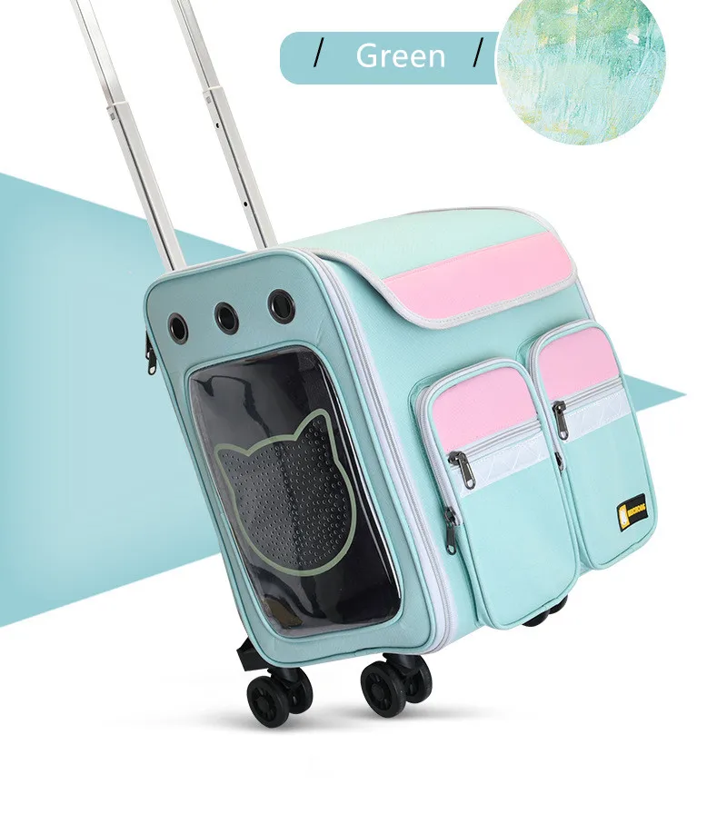 Breathable Pet Stroller for Cats Portable Roller Suitcase Trailer Car Travel Transport Bag Large Space Cart Trolley Cat Backpack
Breathable Pet Stroller for Cats Portable Roller Suitcase Trailer Car Travel Transport Bag Large Space Cart Trolley Cat Backpack