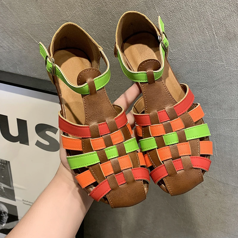 2022 Summer Fashion Ladies Sandals Casual Comfortable Outdoor Vacation Beach Braided Strap Hollow Roman Colorblock Flat Sandals
2022 Summer Fashion Ladies Sandals Casual Comfortable Outdoor Vacation Beach Braided Strap Hollow Roman Colorblock Flat Sandals