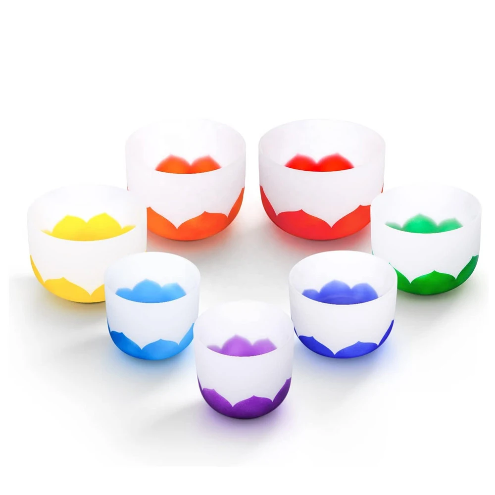 7 Pcs 7-12 Inch Lotus Design Crystal Singing Bowl Sets With 2 Pcs Carrying Cases Musical Medition for Yoga Sound Healing
7 Pcs 7-12 Inch Lotus Design Crystal Singing Bowl Sets With 2 Pcs Carrying Cases Musical Medition for Yoga Sound Healing