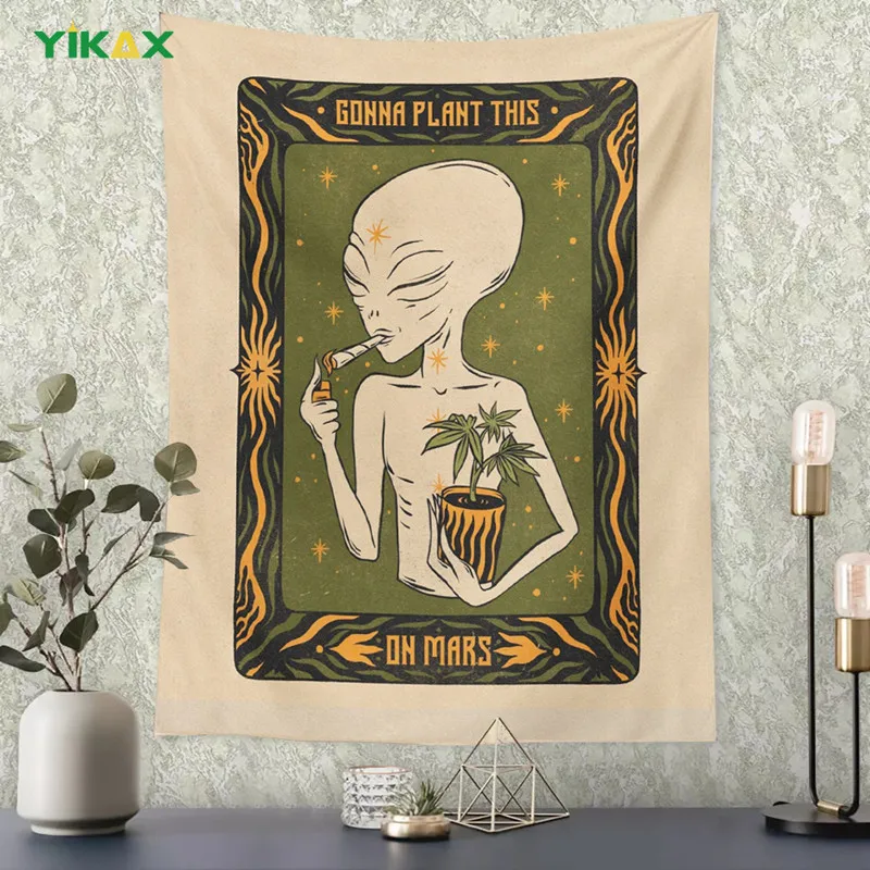 Alien Tapestry Wall Hanging Blanket Mandala Macrame Aesthetic Cartoon Psychedelic Hippie Art Living Room Dorm Modern Home Decor
Alien Tapestry Wall Hanging Blanket Mandala Macrame Aesthetic Cartoon Psychedelic Hippie Art Living Room Dorm Modern Home Decor