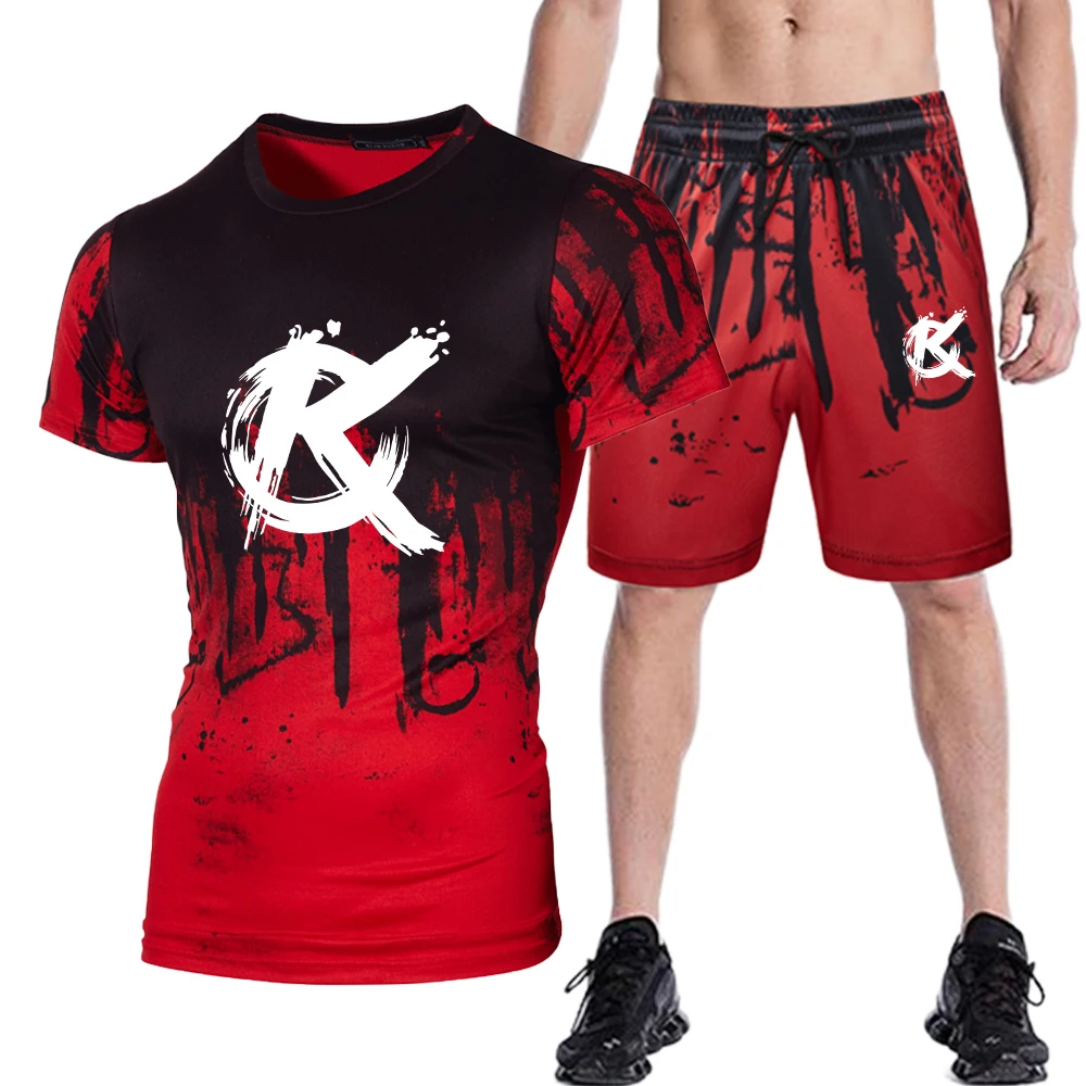 Summer Men's T-Shirt Shorts Set Fashion Splash ink Printed Casual Sport Hip Hop Harajuku Male Short Sleeve 2-Piece Suit
Summer Men's T-Shirt Shorts Set Fashion Splash ink Printed Casual Sport Hip Hop Harajuku Male Short Sleeve 2-Piece Suit