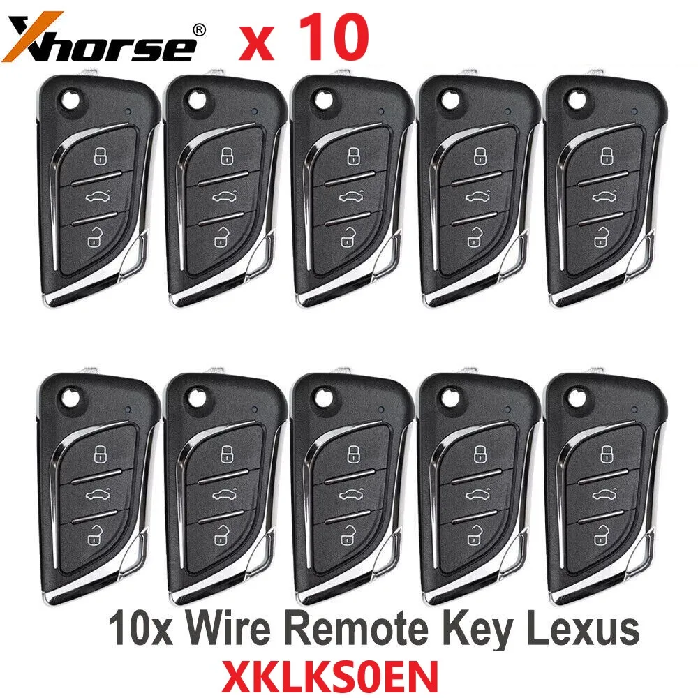 

10x XHORSE XKLKS0EN LEI.KSS Style(Chrome-plating) Remote Key for VVDI VVDI2 Key Tool English Version