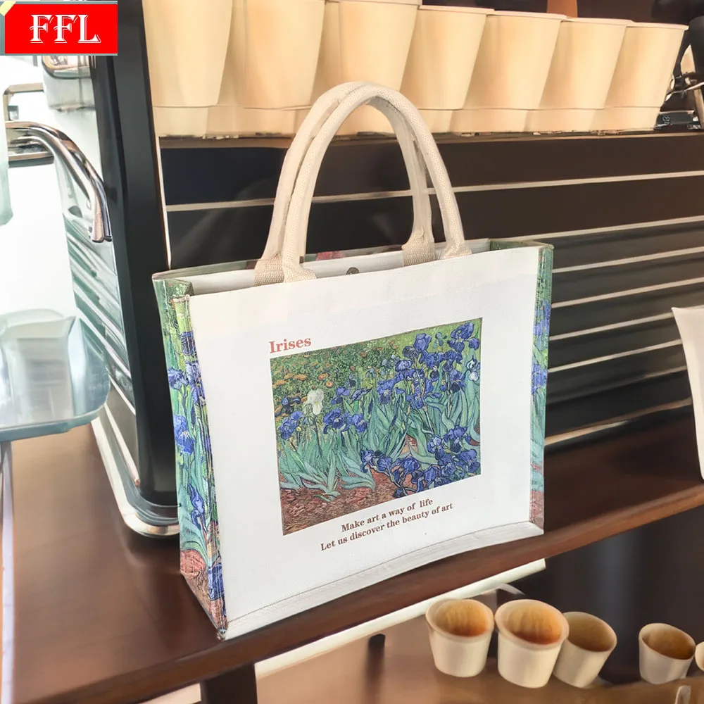 Large Canvas Bag For Women 2023 New Luxury Handbags Vintage Oil Painting Tote Jute Cloth Leisure Shopping Storage Bag
Large Canvas Bag For Women 2023 New Luxury Handbags Vintage Oil Painting Tote Jute Cloth Leisure Shopping Storage Bag