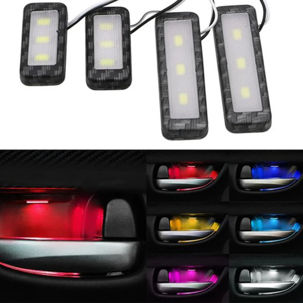 Universal Car Door Handle Light Car One Drag Four Atmosphere Light Decoration Lamp Car Door Lights Interior Accessories
Universal Car Door Handle Light Car One Drag Four Atmosphere Light Decoration Lamp Car Door Lights Interior Accessories