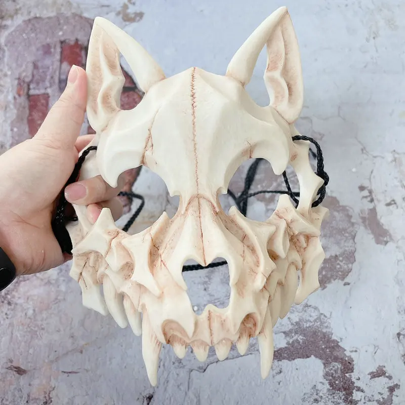 Party Skull Mask Long Teeth Demon Skeleton Half Face Mask Wolf Dragon Tiger Houjuu Nue Mask Cosplay Halloween Costume Props
Party Skull Mask Long Teeth Demon Skeleton Half Face Mask Wolf Dragon Tiger Houjuu Nue Mask Cosplay Halloween Costume Props