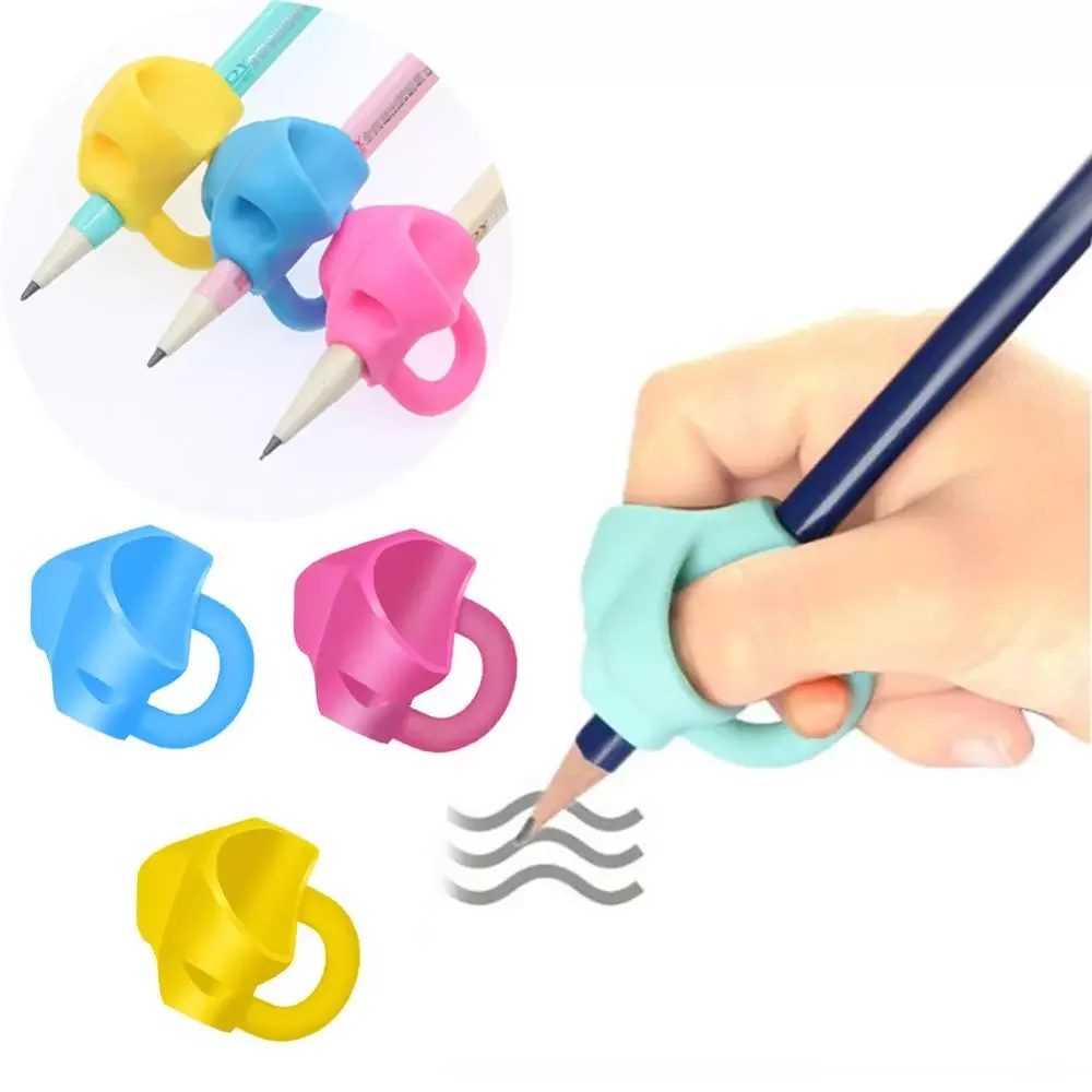 3pcs Two-Finger Pen Holder Silicone Baby Learning Writing Tool Correction Device Pencil Set Stationery Correct Finger Position
3pcs Two-Finger Pen Holder Silicone Baby Learning Writing Tool Correction Device Pencil Set Stationery Correct Finger Position