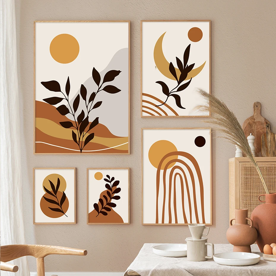 Bohemia Abstract Line Sun Moon Leaves Mountain Wall Art Posters Canvas Painting Print Pictures Living Room Interior Home Decor
Bohemia Abstract Line Sun Moon Leaves Mountain Wall Art Posters Canvas Painting Print Pictures Living Room Interior Home Decor