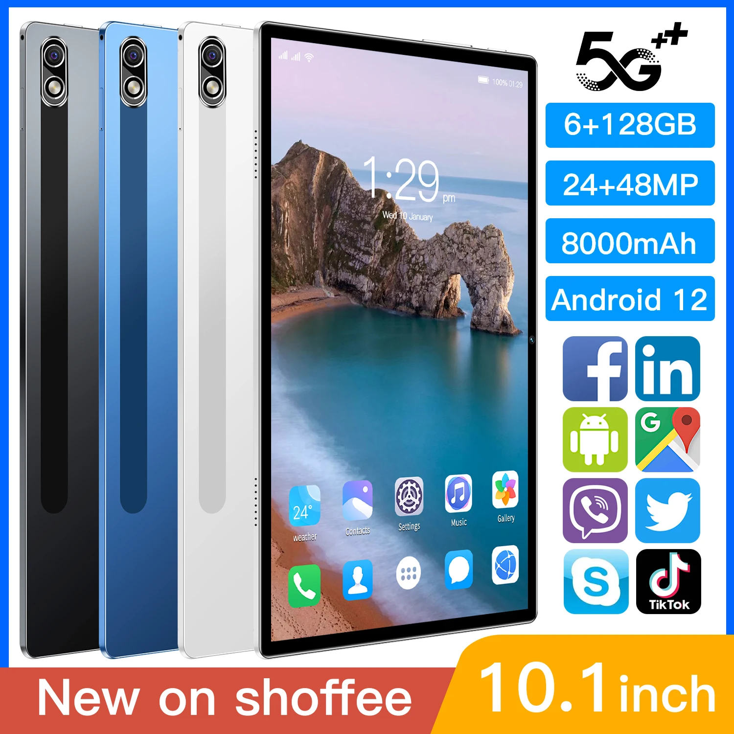 2022 New Arrival 11 Inch 10 Core Tablet Android 12 Google Play Dual 4G/5G Network GPS Bluetooth WiFi Tablets 6GB RAM 128GB ROM 
2022 New Arrival 11 Inch 10 Core Tablet Android 12 Google Play Dual 4G/5G Network GPS Bluetooth WiFi Tablets 6GB RAM 128GB ROM