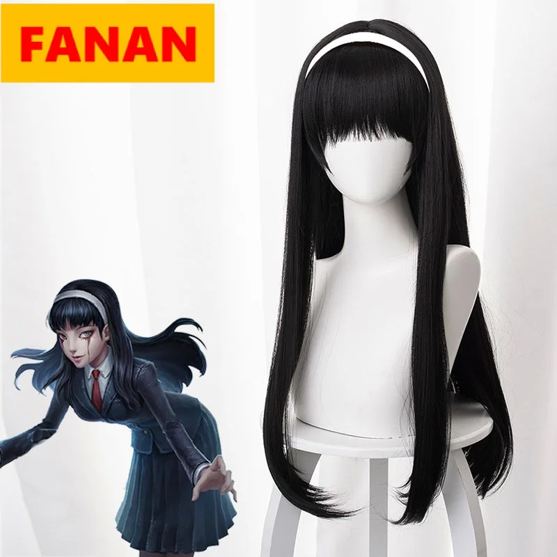 Женский длинный парик из аниме «ведьма мечты» Fujiang Black 
Женский длинный парик из аниме «ведьма мечты» Fujiang Black