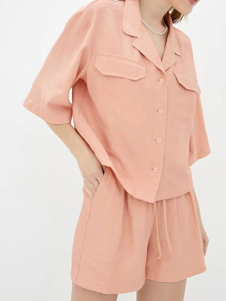 Linad Loose Pajamas For Women 2 Piece Sets Half Sleeve Sleepwear Female Casual Home Suits With Shorts 2023 Summer Nightwear
Linad Loose Pajamas For Women 2 Piece Sets Half Sleeve Sleepwear Female Casual Home Suits With Shorts 2023 Summer Nightwear