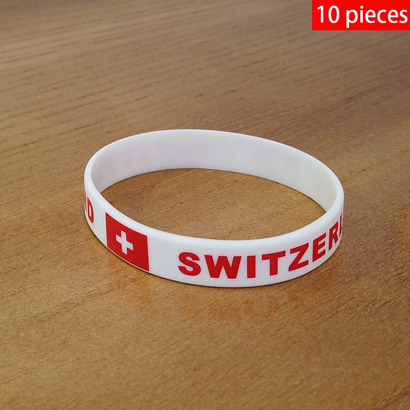 10pcs Switzerland National Flag Wristbands Sports Silicone Bracelet Rubber Band Patriotic Commemorative Fashion Accessory
10pcs Switzerland National Flag Wristbands Sports Silicone Bracelet Rubber Band Patriotic Commemorative Fashion Accessory