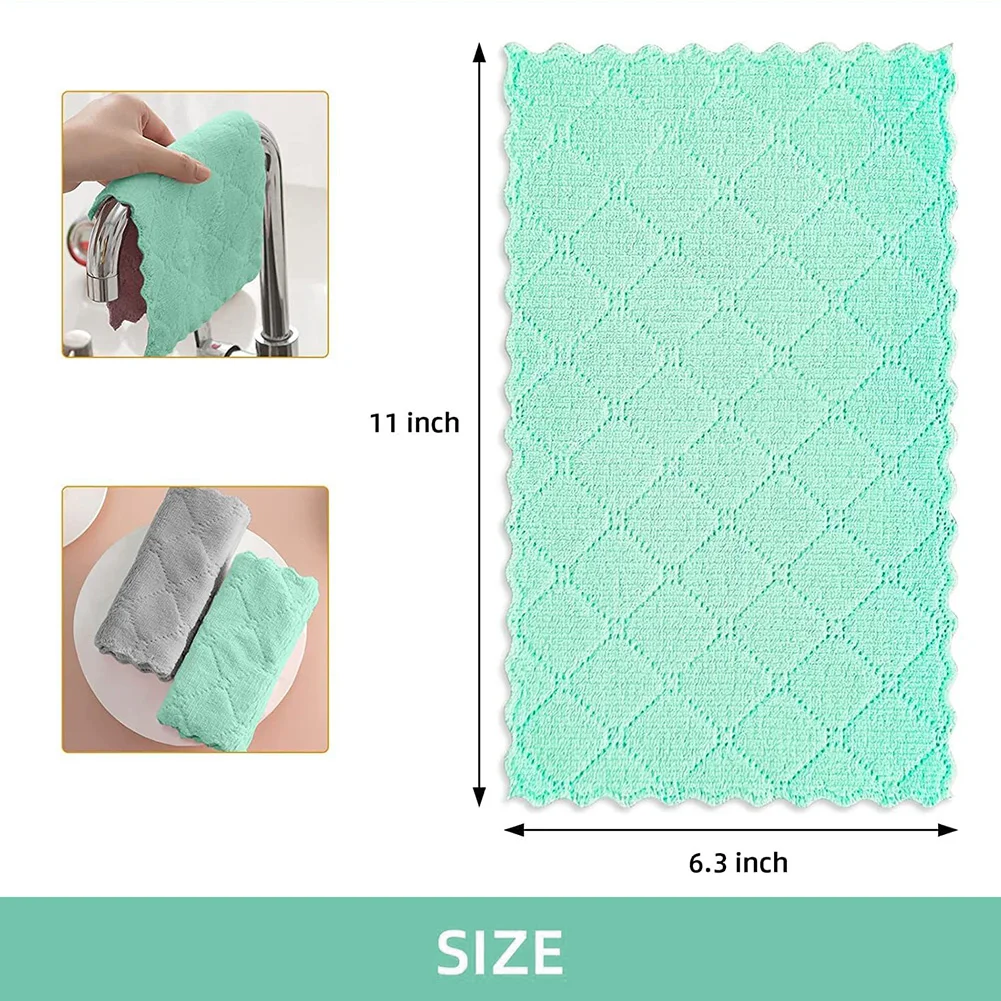 Cleaning Pad Cleaning Rags 11x6.3 Inch Eco-friendly Green + Coffee Gray Washable Cleaning Towels Eco-friendly Washable UNIVERSAL
Cleaning Pad Cleaning Rags 11x6.3 Inch Eco-friendly Green + Coffee Gray Washable Cleaning Towels Eco-friendly Washable UNIVERSAL