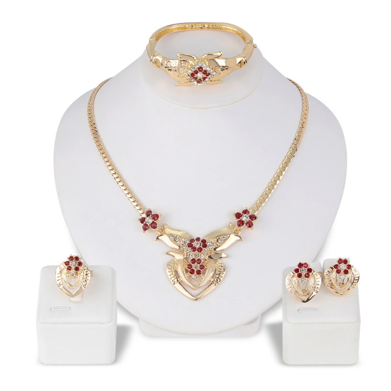Fashion Exaggerated Indian Jewelry Sets African Jewelry Set Bridal Wedding Party Elegant Women Necklace Bracelet Earrings Ring
Fashion Exaggerated Indian Jewelry Sets African Jewelry Set Bridal Wedding Party Elegant Women Necklace Bracelet Earrings Ring