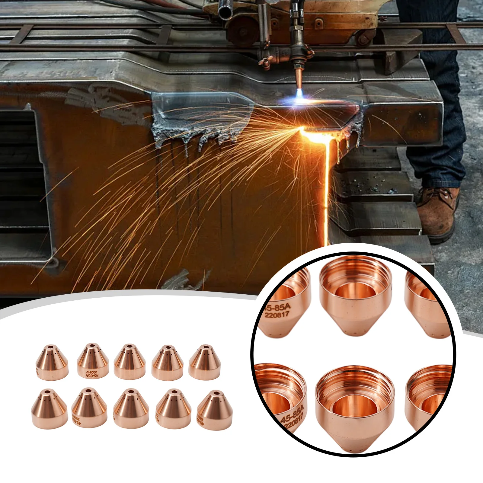 High Quality Plasma Cutter Shield Cutters 10Pcs/set 220817 Brass Fit For PMX Plasma Cutter Shield Metalworking
High Quality Plasma Cutter Shield Cutters 10Pcs/set 220817 Brass Fit For PMX Plasma Cutter Shield Metalworking