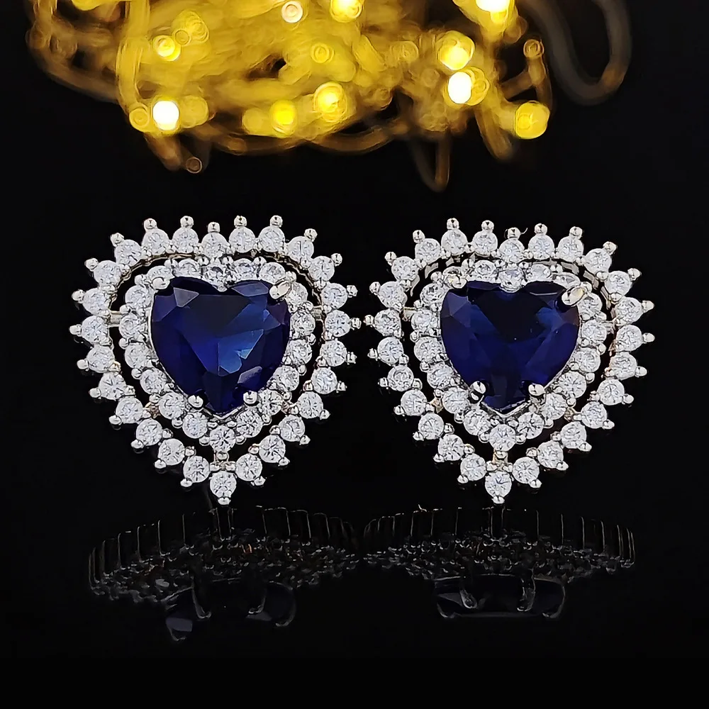 

Hot selling personalized peach heart heart heart earrings, forest style versatile internet celebrity earrings of the same style