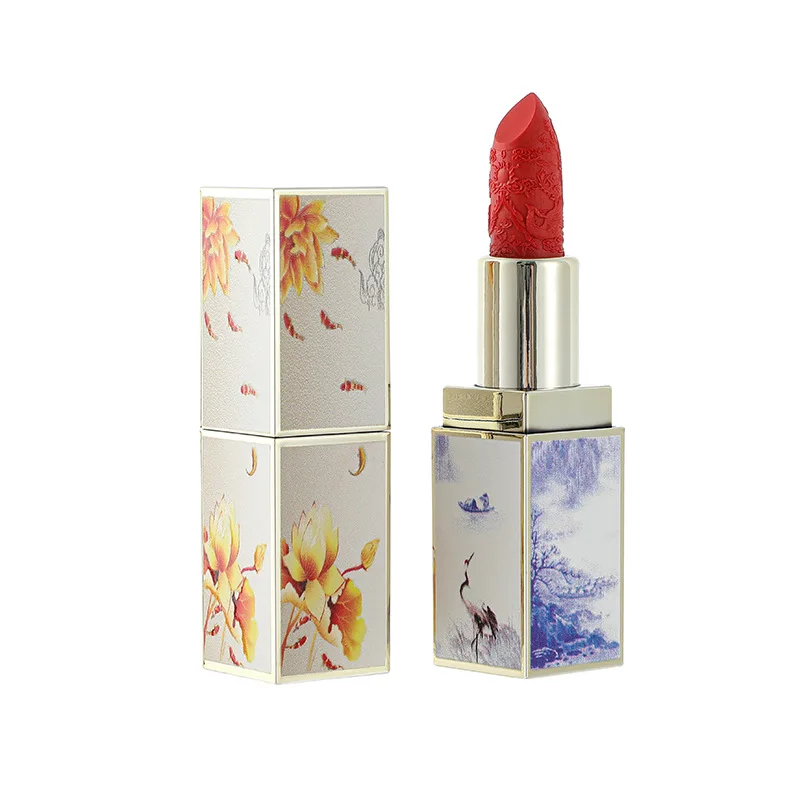 Chinese Style 3D Carved Lipstick Kit Matte Finish Velvet Lipstick Moisturizing and Nourishing Makeup Maquillage Matte Lipstick
Chinese Style 3D Carved Lipstick Kit Matte Finish Velvet Lipstick Moisturizing and Nourishing Makeup Maquillage Matte Lipstick