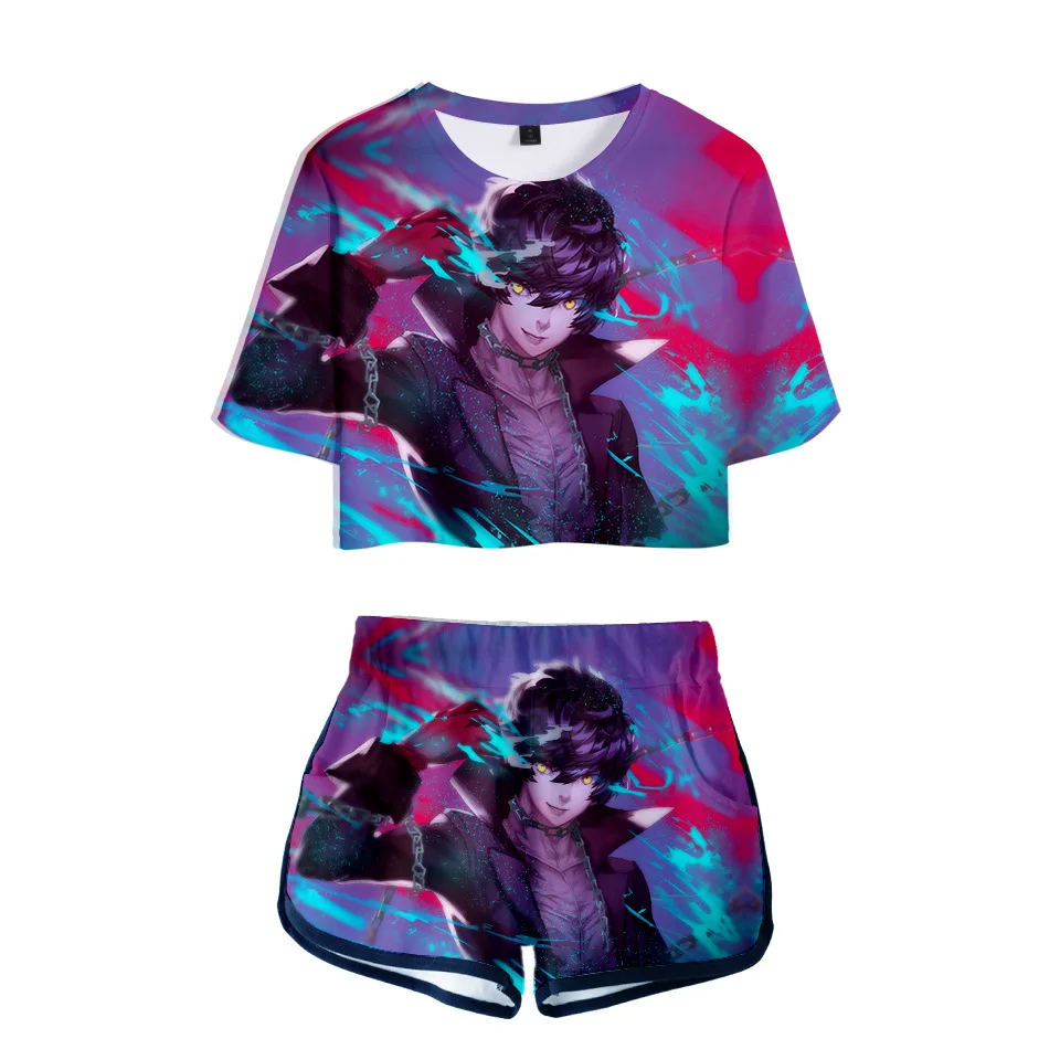 2022 Game Persona 5 3D Print Sexy 2 Piece Set Women Conjunto Feminino Women Crop Top and Shorts Set Two Piece Outfits Cosplay 
2022 Game Persona 5 3D Print Sexy 2 Piece Set Women Conjunto Feminino Women Crop Top and Shorts Set Two Piece Outfits Cosplay