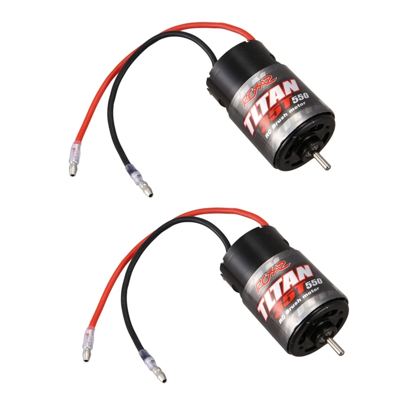 2X 550 Brushed Motor 35T for 1: 10 RC Crawler Axial SCX10 AXI03007 90046 Traxxas TRX4 TRX6 Redcat Wltoys Kyosho
2X 550 Brushed Motor 35T for 1: 10 RC Crawler Axial SCX10 AXI03007 90046 Traxxas TRX4 TRX6 Redcat Wltoys Kyosho