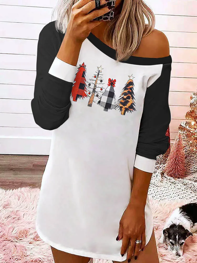 Рубашка с рукавом средней длины с открытыми плечами футболка с длинным рукавом с принтом сосновой деревьев черно-белое длинное вязаное пла... 
Рубашка с рукавом средней длины с открытыми плечами футболка с длинным рукавом с принтом сосновой деревьев черно-белое длинное вязаное пла...