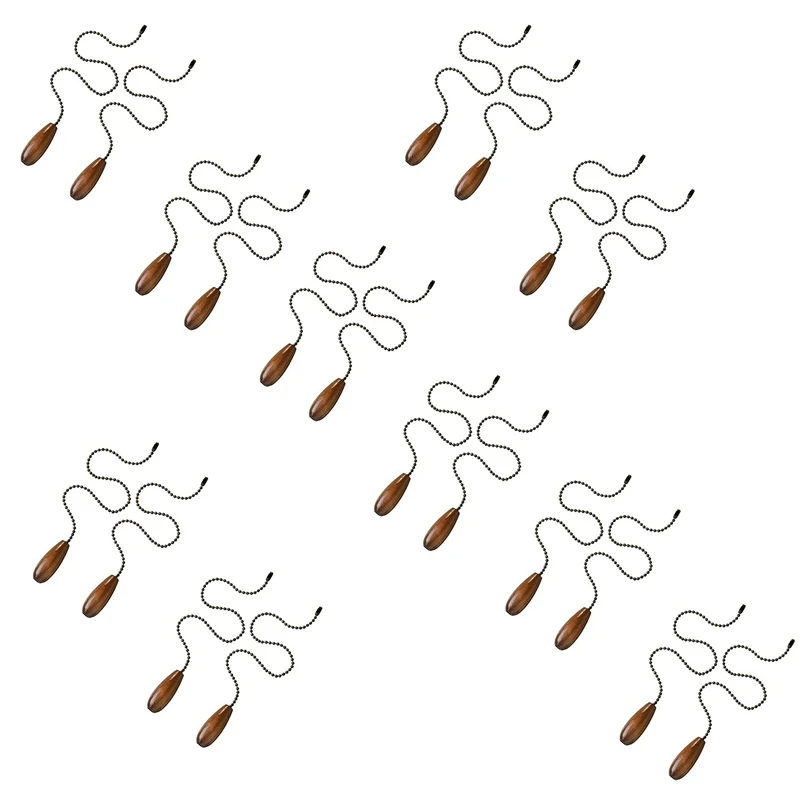 20 Pieces Ceiling Fan Chain Pulls Wooden Pull Chain Extension Pull Chain for Ceiling Light Lamp Fan Chain (Walnut Color)
20 Pieces Ceiling Fan Chain Pulls Wooden Pull Chain Extension Pull Chain for Ceiling Light Lamp Fan Chain (Walnut Color)