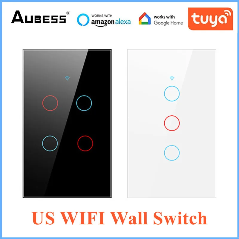 

Tuya Smart Switch WiFi Touch Sensor Wall Light Switches 110 240V Neutral Wire Required Voice Control Support Alexa Google Home