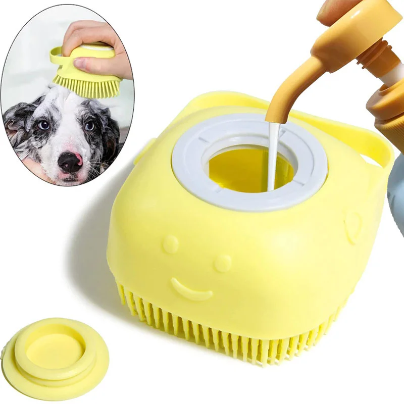 Bathroom Dog Bath Brush Massage Gloves Soft Safety Silicone Comb with Shampoo Box Pet Accessories for Cats Shower Grooming Tool
Bathroom Dog Bath Brush Massage Gloves Soft Safety Silicone Comb with Shampoo Box Pet Accessories for Cats Shower Grooming Tool