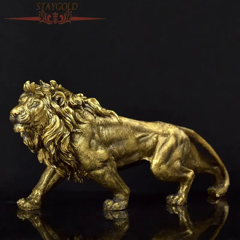

Staygold статуя льва из смолы корона лев скульптура Декор абстрактные животные Статуэтка комната стол домашний Декор подарок
