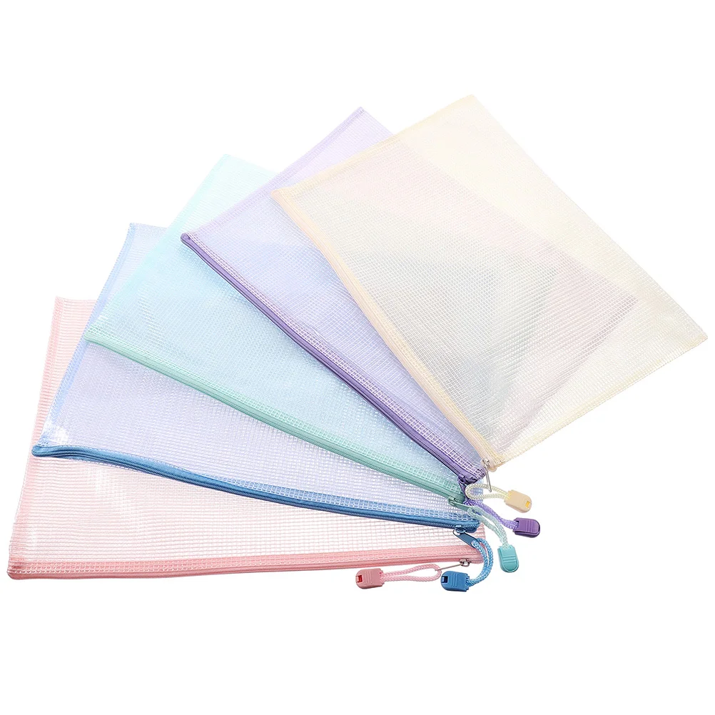 5 Pcs Testing Paper Pouch Zipper Plastic Files Document Storage Bag Mesh Design Information
5 Pcs Testing Paper Pouch Zipper Plastic Files Document Storage Bag Mesh Design Information