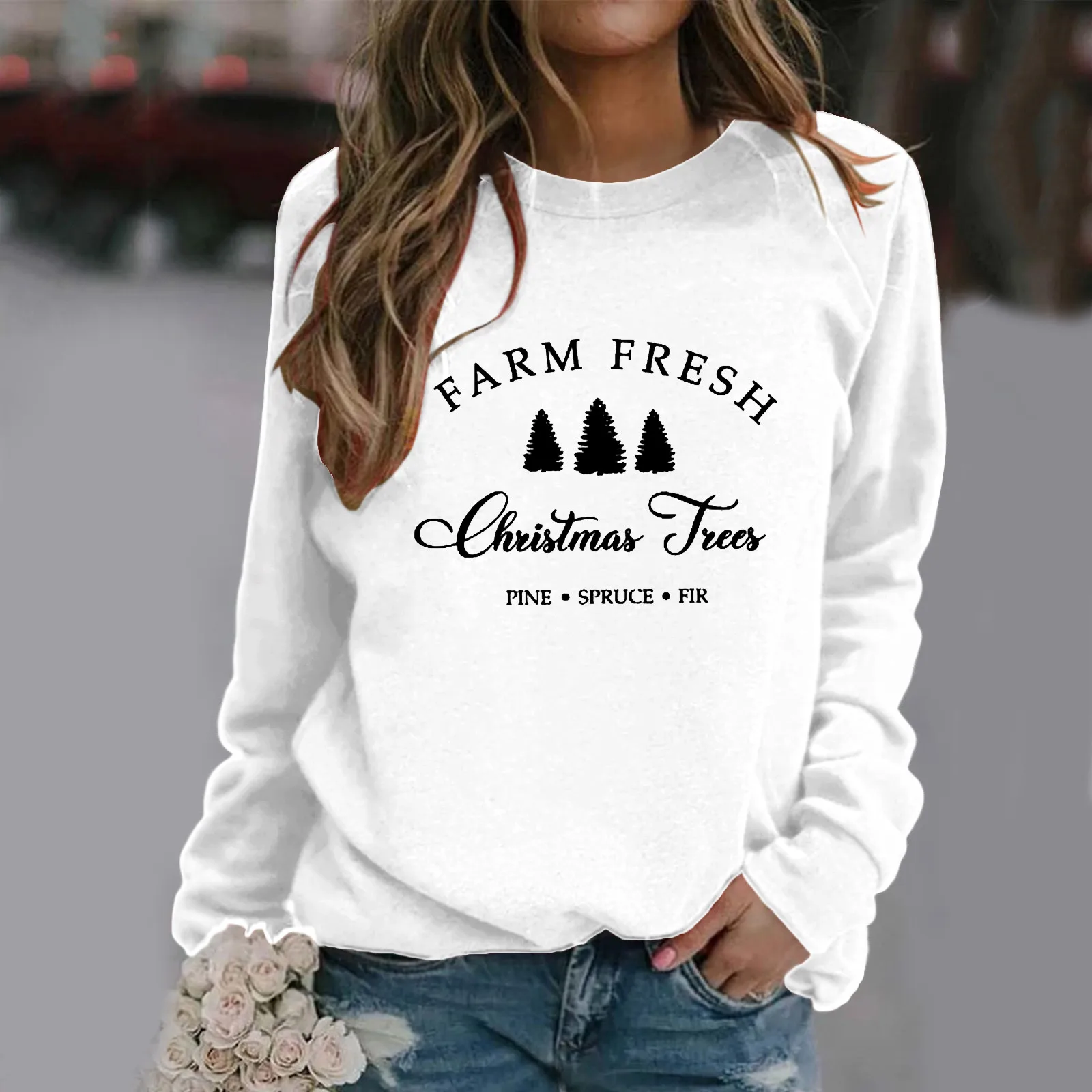 Hooded Warm Jacket Women Womens Christmas Print O Neck Sweatshirt Round Neck Fit Pullover Tops Casual Long Sleeve Womens Overs
Hooded Warm Jacket Women Womens Christmas Print O Neck Sweatshirt Round Neck Fit Pullover Tops Casual Long Sleeve Womens Overs