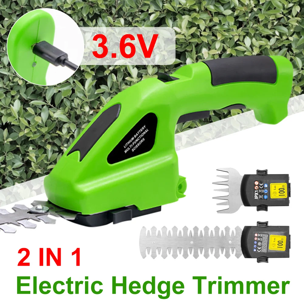 2 In 1 Electric Hedge Trimmer 3.6V Cordless Hedge Cutter Portable One-handed Grass Trimmer Garden Weeding Shear Pruning Mower
2 In 1 Electric Hedge Trimmer 3.6V Cordless Hedge Cutter Portable One-handed Grass Trimmer Garden Weeding Shear Pruning Mower