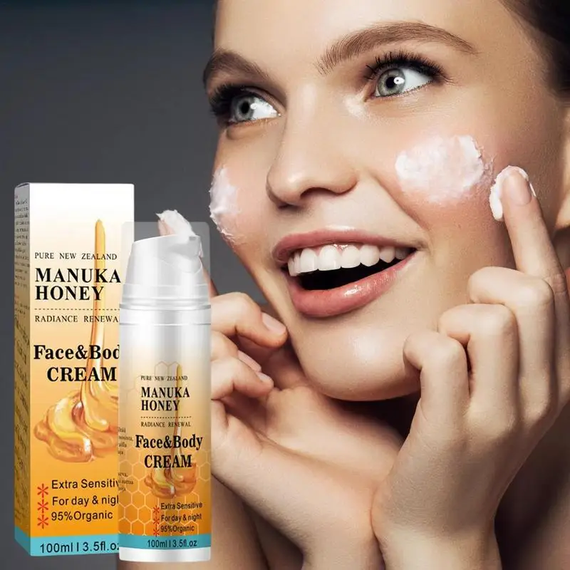 

100ml Manuka Honey Face Cream Anti Aging Skin Repair Moisturizer Skin Lightening Firming Lotion Remove Fine Lines & Wrinkles