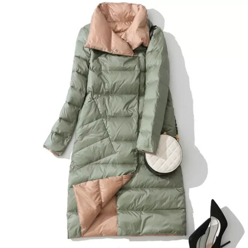 2023New Double Sided Down Long Jacket Winter Turtleneck White Duck Down Coat Double Breasted Parkas Warm Snow Outwear
2023New Double Sided Down Long Jacket Winter Turtleneck White Duck Down Coat Double Breasted Parkas Warm Snow Outwear