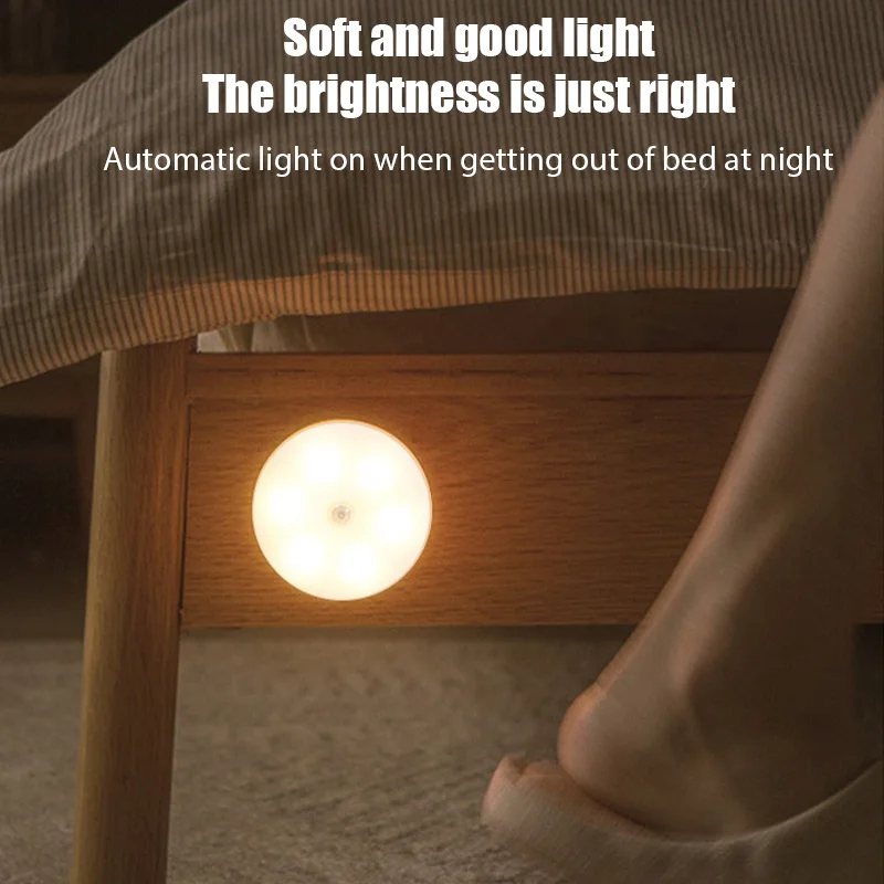 Round Motion Sensor Night Lights USB Rechargeable Wireless Closet Light Cabinet Closet Wardrobe Light Kitchen Bedroom Decoration
Round Motion Sensor Night Lights USB Rechargeable Wireless Closet Light Cabinet Closet Wardrobe Light Kitchen Bedroom Decoration